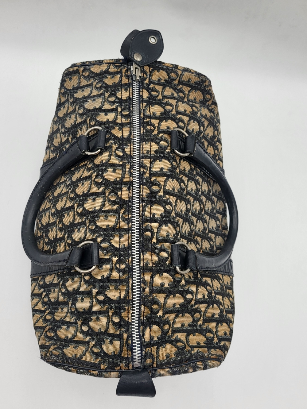 CHRISTIAN DIOR Blue Diorissimo Trotter Canvas Boston 30 Bag..Authentic w/COA. - Picture 15 of 16